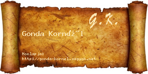 Gonda Kornél névjegykártya